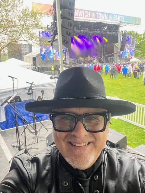 Perry backstage at a live music event